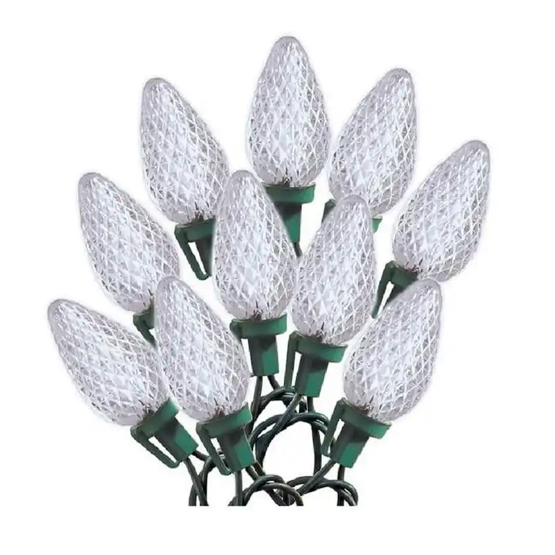 Celebrations Gold LED C9 Cool White 25 Ct String Christmas Lights 16 Ft.
