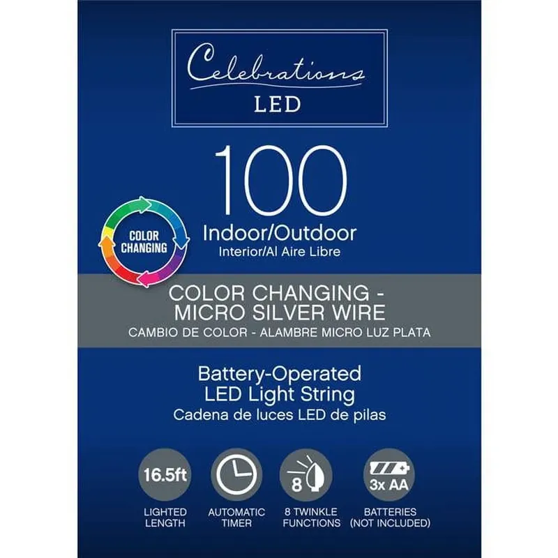 Celebrations LED Micro Dot/Fairy Multicolored/Warm White 100 Ct String Christmas Lights 16.5 Ft.