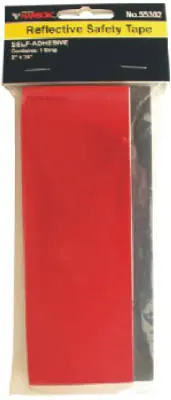 Reflective Safety Tape, Red, 2 X 24 Inches For Enhanced Visibility