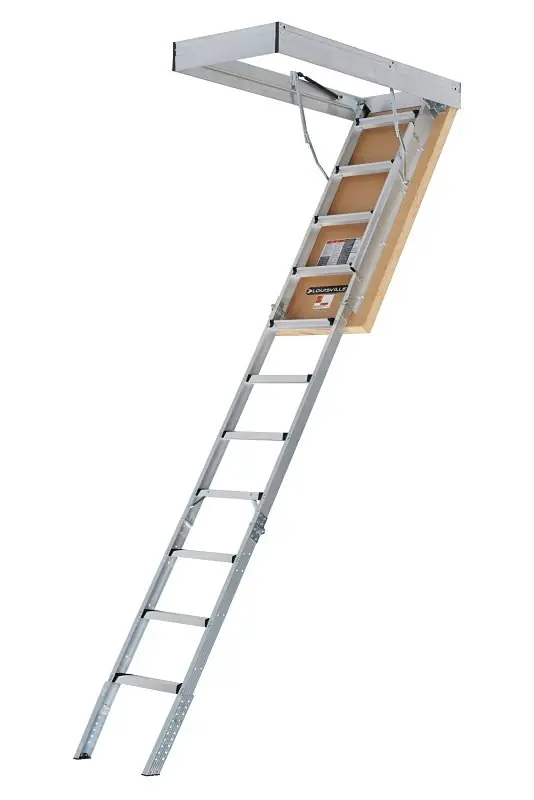 Energy Attic Ladder, Aluminum Framed, 25.5 X 54 In. Opening