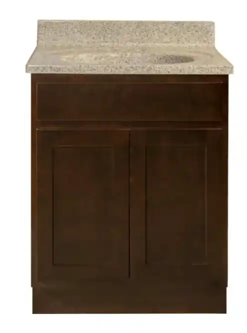 SHAKER ESPRESSO 2 DOOR VANITY 24