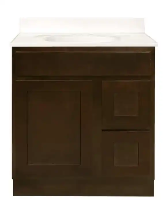 SHAKER ESPRESSO 1 DOOR 2 DRAW