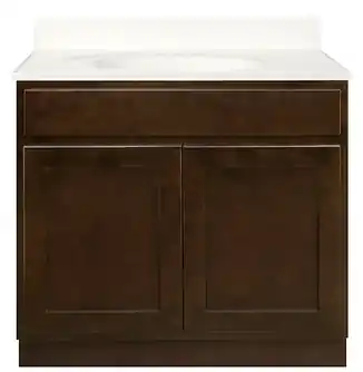 SHAKER ESPRESSO 2 DOOR VANITY 36