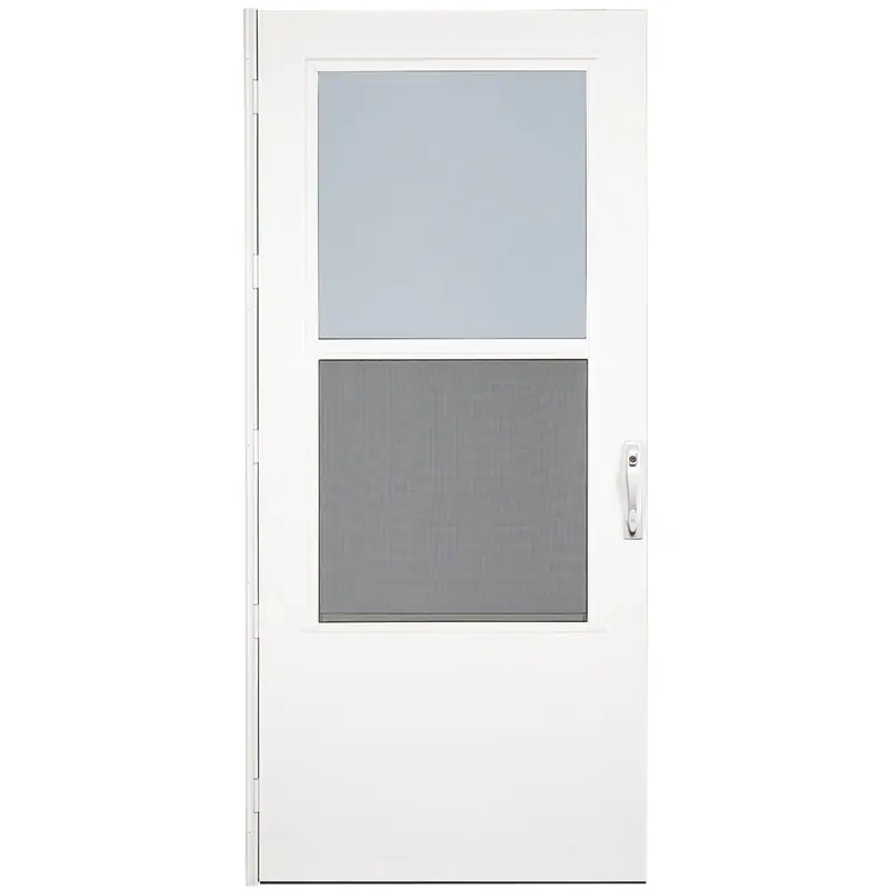 Storm Door, Weartuff Screen, White Duratech, Solid Wood Core, 36 X 81-In.