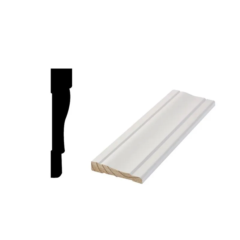 Lwm 444m 5/8 In. X 3-1/4 In. Primed Finger-jointed Door And Window Casing Moulding