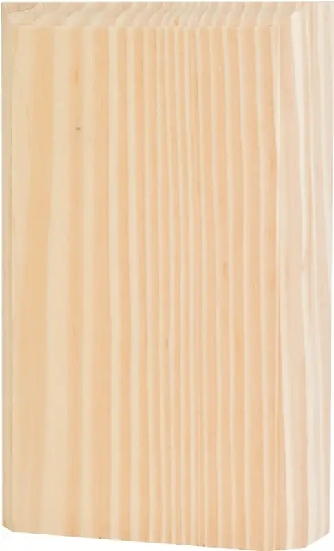 Trim Block Moulding, Corner Base, Pine, 6 X 3.75 X 1 In.