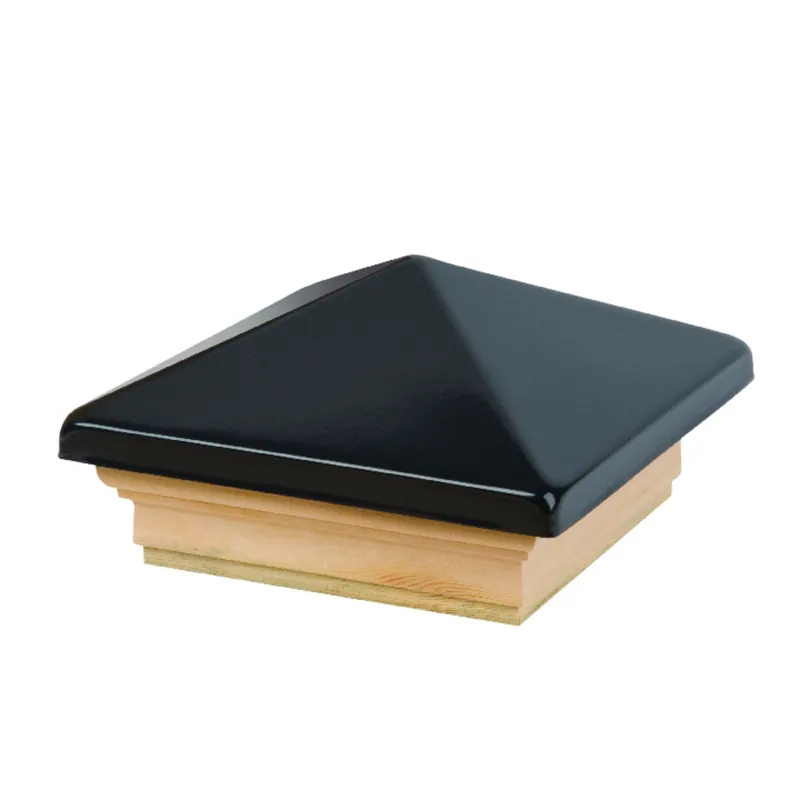 4 In. H X 4 In. L Prefinished Black Pine Exterior Post Top - Model 228