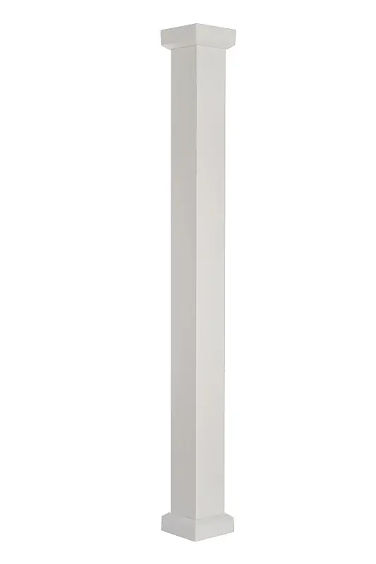 6 Inch X 8 Foot Gloss White Endura Aluminum Empire Style Column - Load-bearing