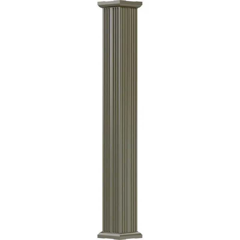 5-1/2 In. X 10 Ft. Clay Non-tapered Fluted Square Shaft Endura-aluminum Column