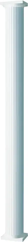 8 Ft. X 8 In. Round Aluminum Column With Cap And Base - Load-bearing