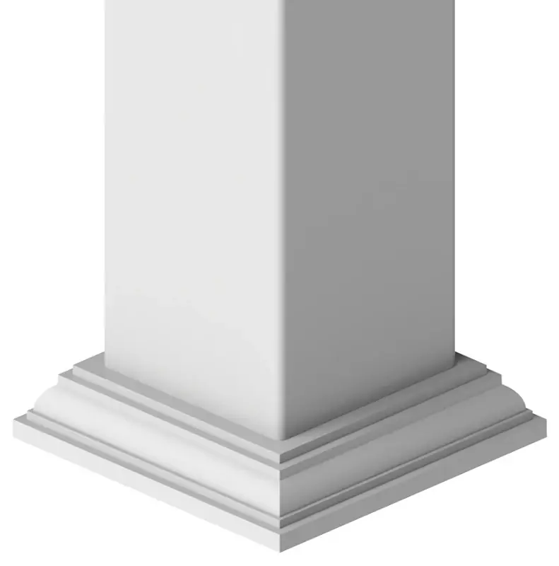 Premier Heritage Base Trim, Vinyl, White, 4 In X 4 In, Model 73012503