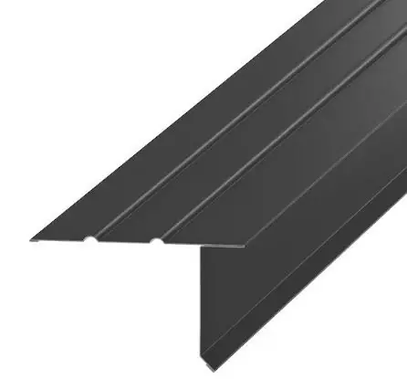 Amerimax Black Aluminum Overhanging Roof Edge – 10 ft F5M Hemmed Profile