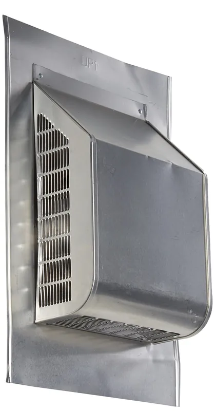 Aluminum Roof Louver, Slant Back, Mill, 6-1/4 In.