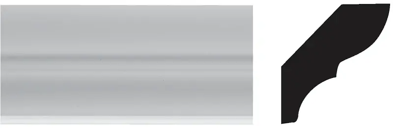 9/16 In. W. X 1-5/8 In. H. X 8 Ft. L. Pvc Bed Molding - Durable & Paintable