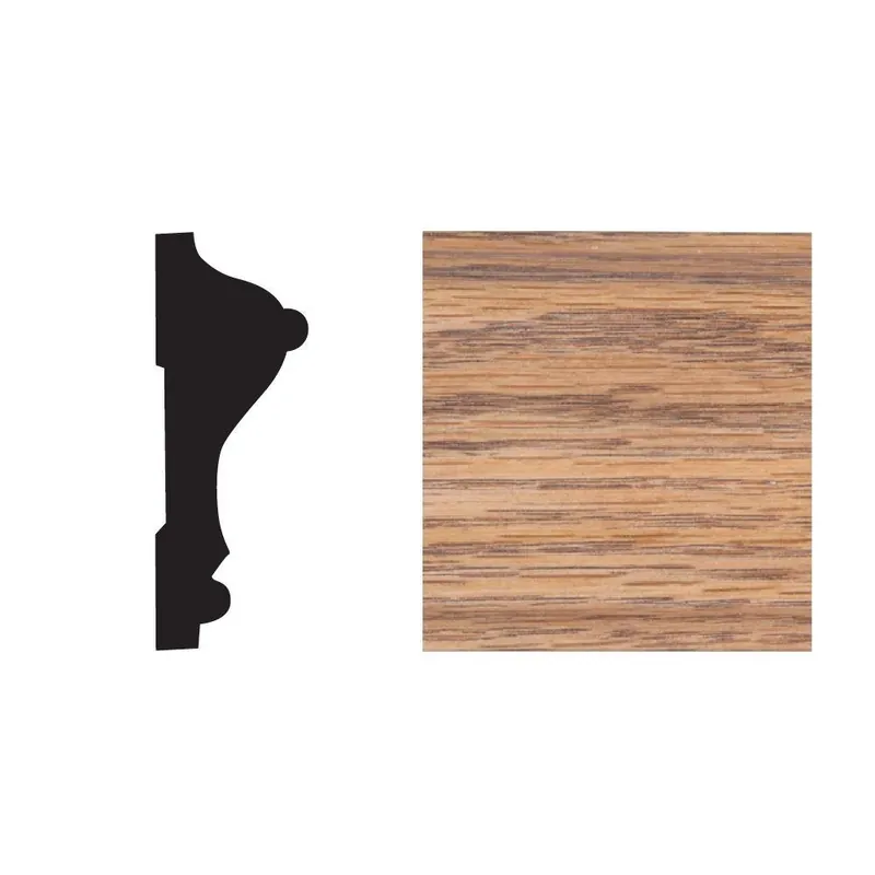 Highlands Oak Pvc Composite Chair Rail Moulding 11/16 In. X 2-5/8 In. X 8 Ft.