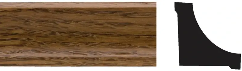 3/4 In. X 3/4 In. X 8 Ft. Highland Oak Pvc Interior Inside Corner Molding