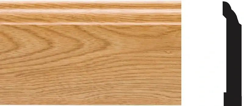 9/16" W X 3-1/4" H X 8 Ft L Imperial Oak Pvc Colonial Base Molding