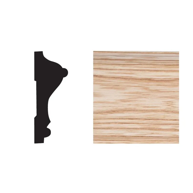 5390 11/16 In. X 2-5/8 In. X 8 Ft. Pvc Composite Imperial Oak Chair Rail Moulding