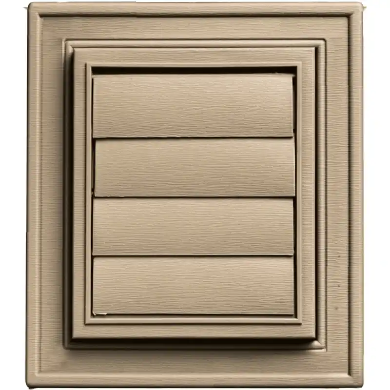 8 In. H X 7 In. W Tan Vinyl Exhaust Vent For Siding