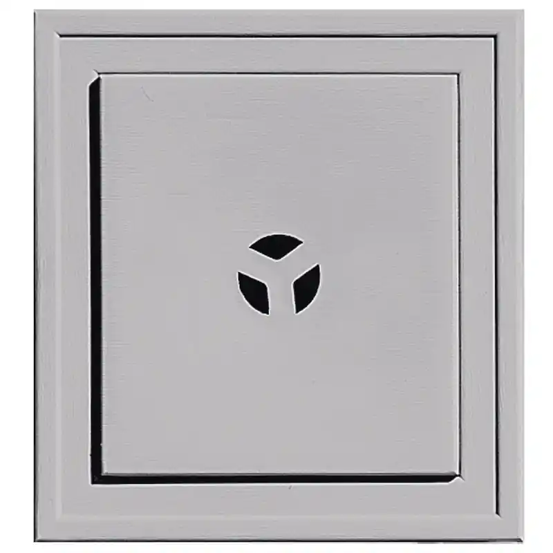 7.9375 In. X 7.3125 In. Prefinished Vinyl Mounting Block Gray
