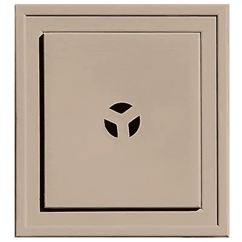 7.9375 In. X 7.9375 In. Prefinished Wicker Vinyl Mounting Block