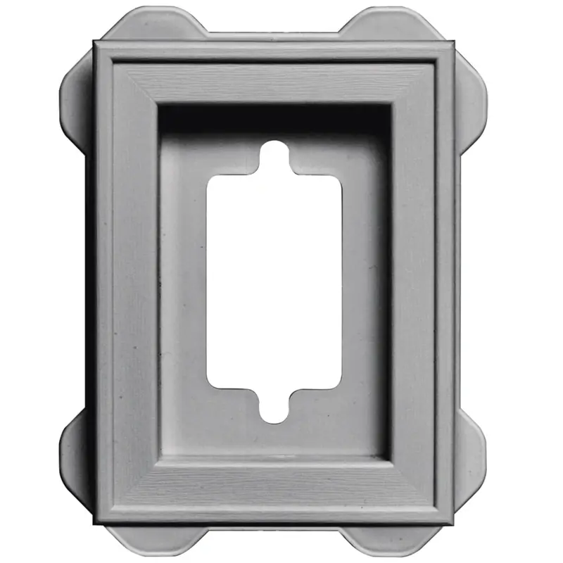 6 In. H X 1 In. L Prefinished Gray Vinyl Mini Mounting Block