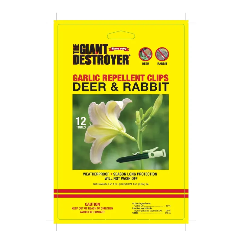 The Giant Destroyer Animal Repellent Clip For Deer And Rabbits 12 Pk
