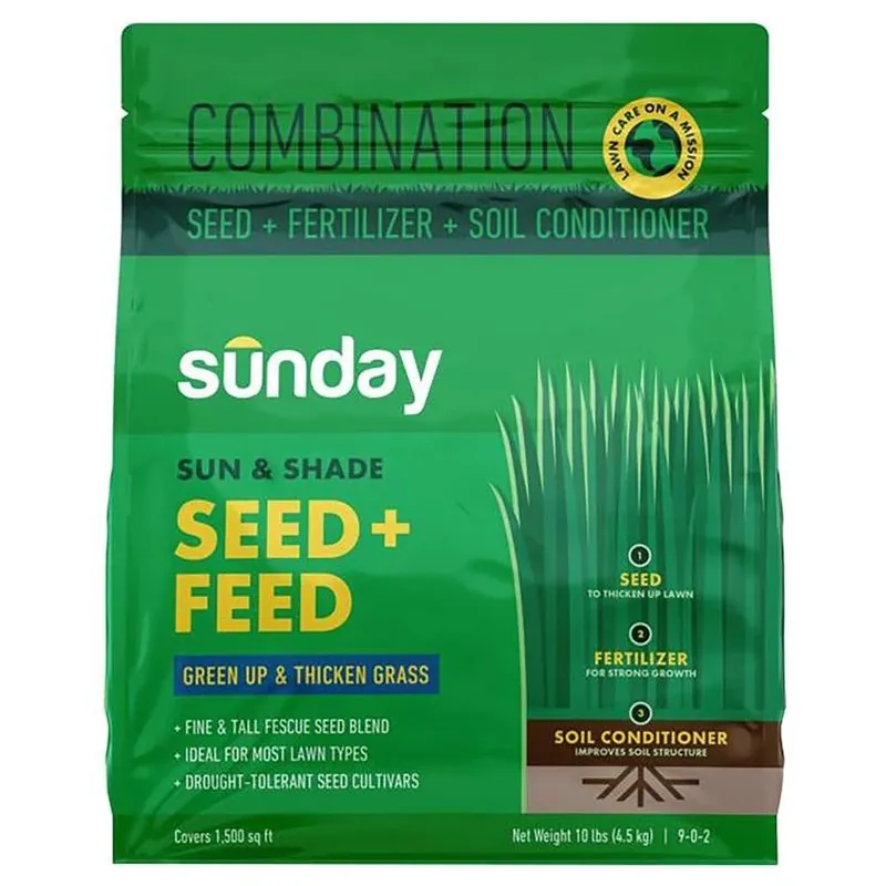 Sunday Tall Fescue Lawn Blend – 10 lb Shade‑to‑Sun Fertilizer & Seed For Medium Lawns