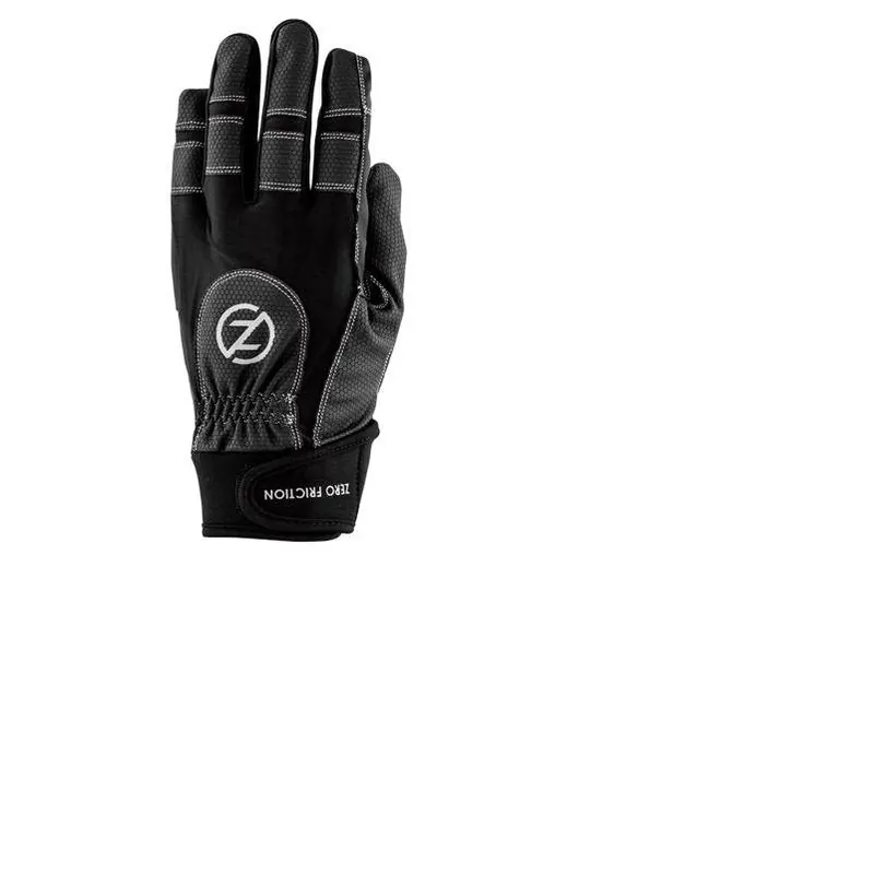 Zero Friction Men‘s Compression-Fit Black Work Gloves – One Size