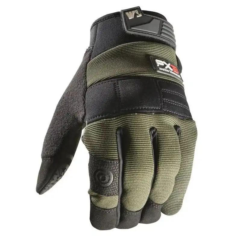 Wells Lamont FX3 Men‘s Heat‑Resistant Cut‑Proof Work Gloves – Black/Gray/Green, Medium