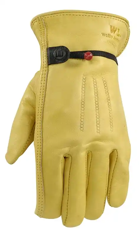 Small Leather Driver Saddletan Gloves With Adjustable Wrist Closure