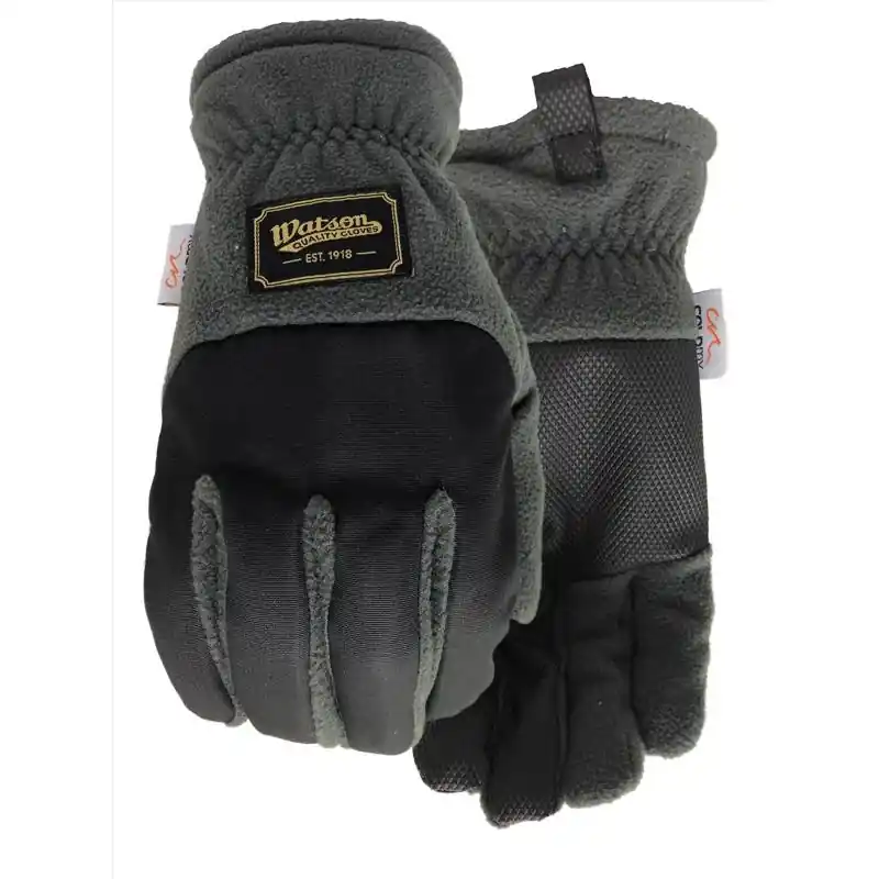 Xl Polyester Fleece Navidad Grey/black Cold Weather Gloves