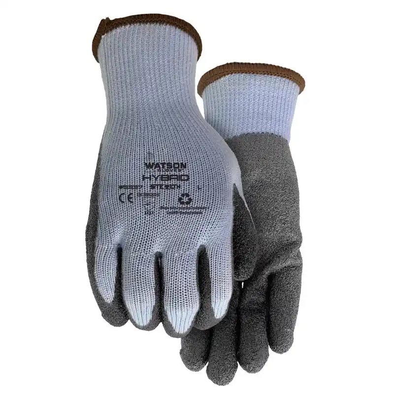 Watson Gloves Stealth Hybrid Gray Dipped Polyester Gloves Medium