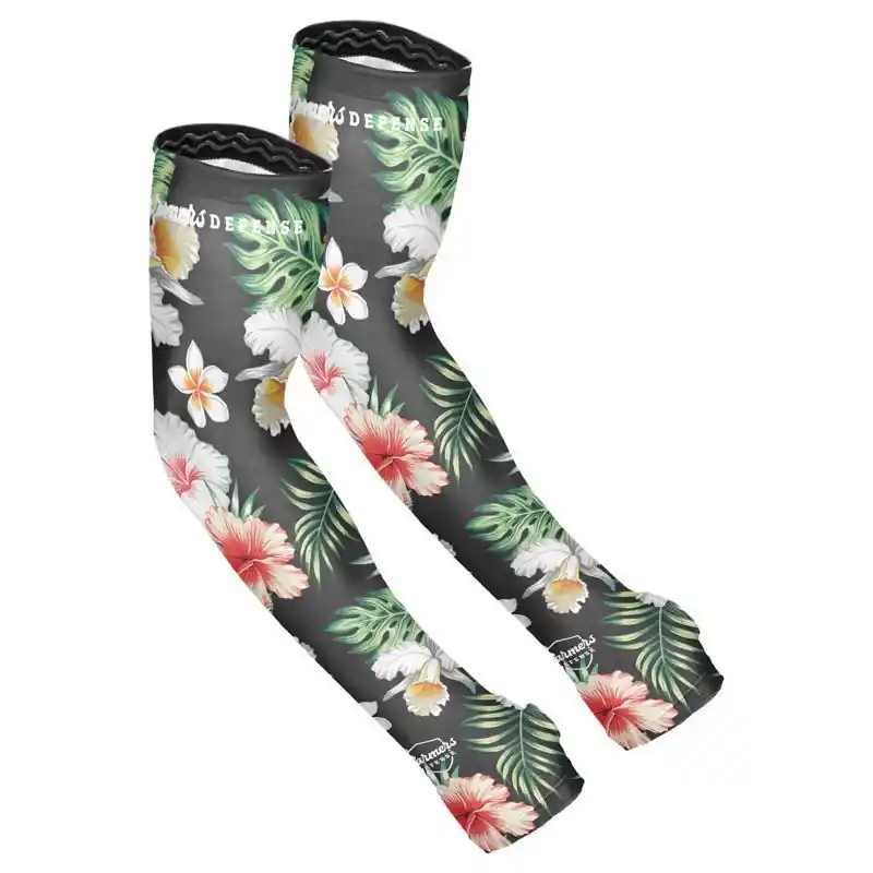 L/xl Tropical Flower Multicolored Protection Sleeves - Eco-friendly Fabric