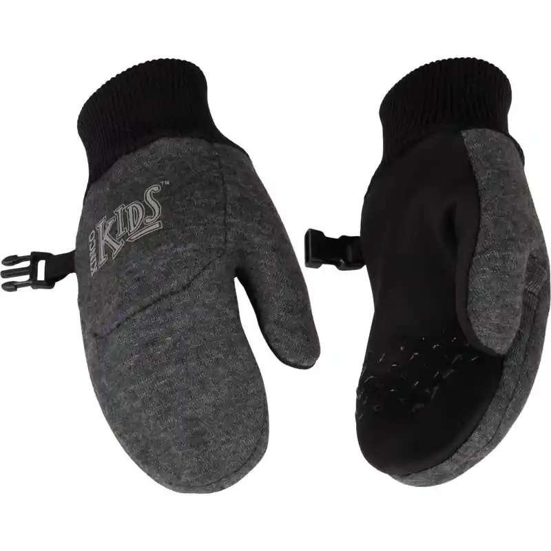 Child‘s Outdoor Winter Mittens Black/gray Size Small 1 Pair