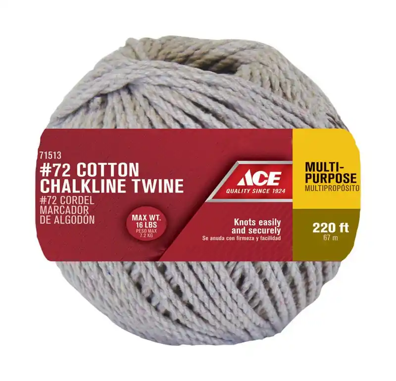 1/8 In. Diameter X 220 Ft. Length Natural Twisted Cotton Cord