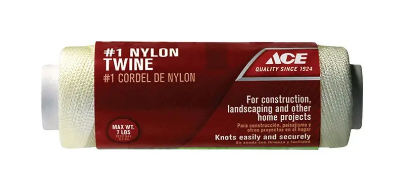 500 Ft. Natural Braided Nylon Twine For Construction And Landscaping Projects