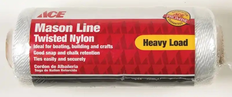 21 In. Diameter X 430 Ft. Length White Twisted Nylon Mason Line