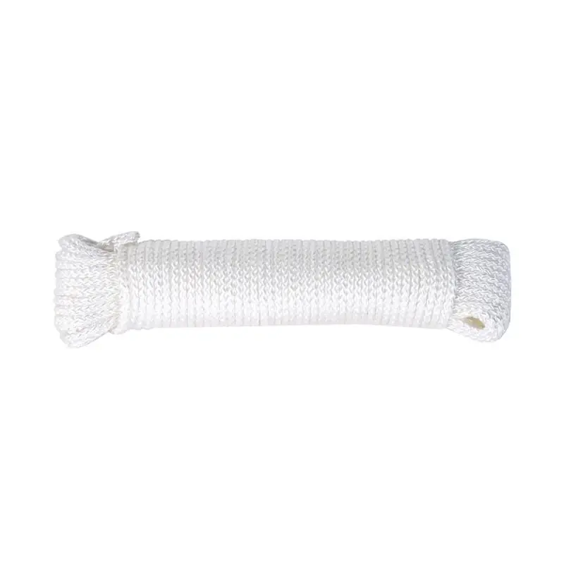 9/64 Inch Diameter X 48 Feet Length White Diamond Braided Nylon Rope