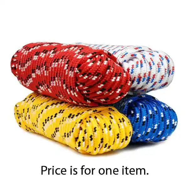 1/2 In. D X 100 Ft. L Red/white Diamond Braided Polyblend Rope