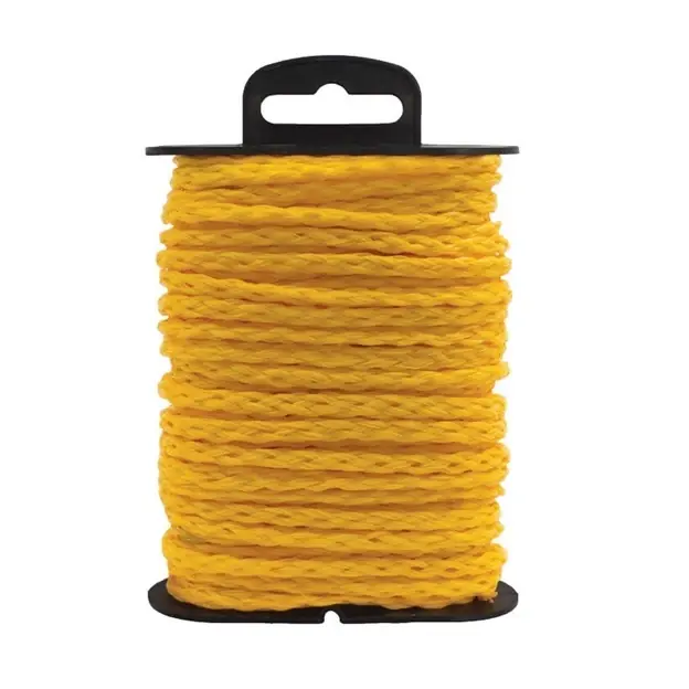 5/32 In. Diameter X 45 Ft. Length Yellow Hollow Braided Polypropylene Rope