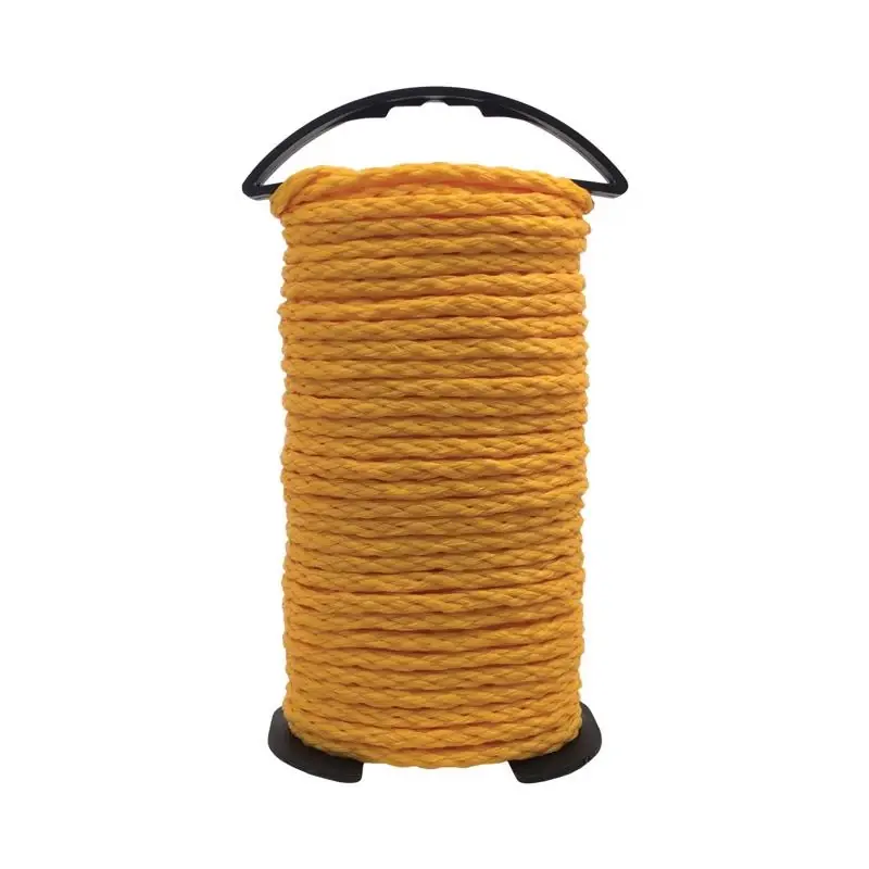 1/4 In. Diameter X 100 Ft. Length Yellow Hollow Braided Polypropylene Rope