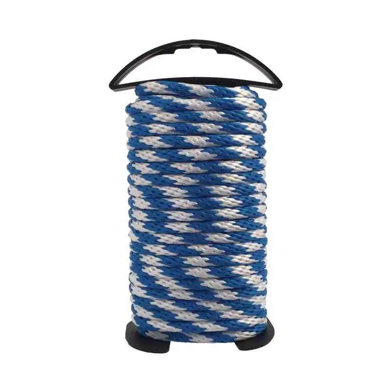 3/8 In. Diameter X 50 Ft. Length Blue/white Solid Braided Polypropylene Rope