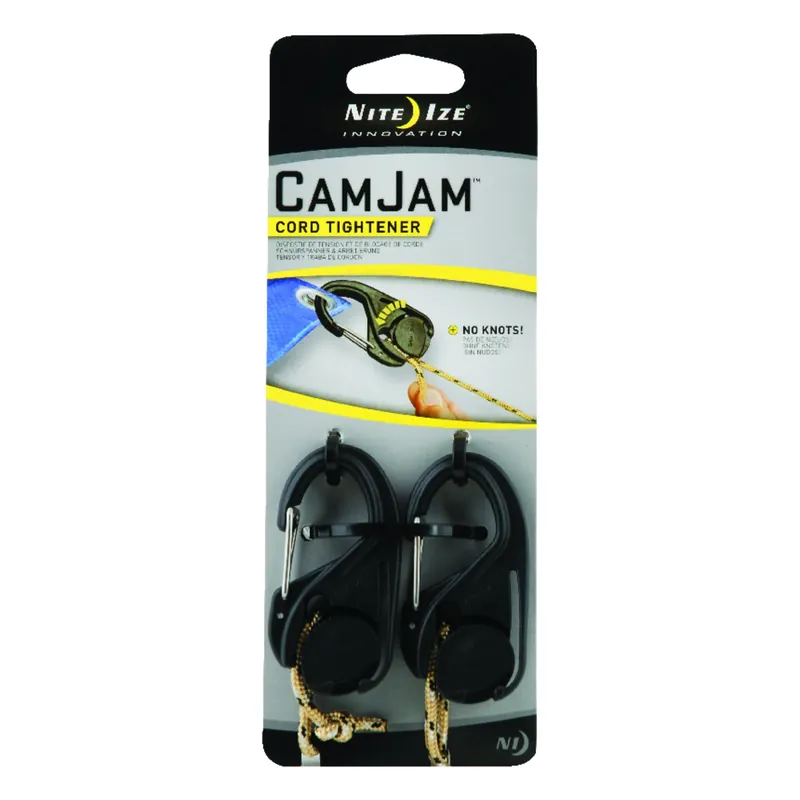 Nite Ize CamJam 5/32 In. D X 2 In. L Black Twisted Plastic Tie-Down Rope