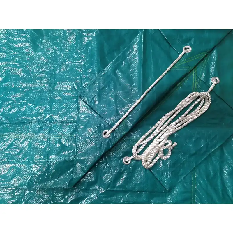Ace 7 Ft X 7 Ft Heavy Duty Polyethylene Drawstring Yard Tarp Green