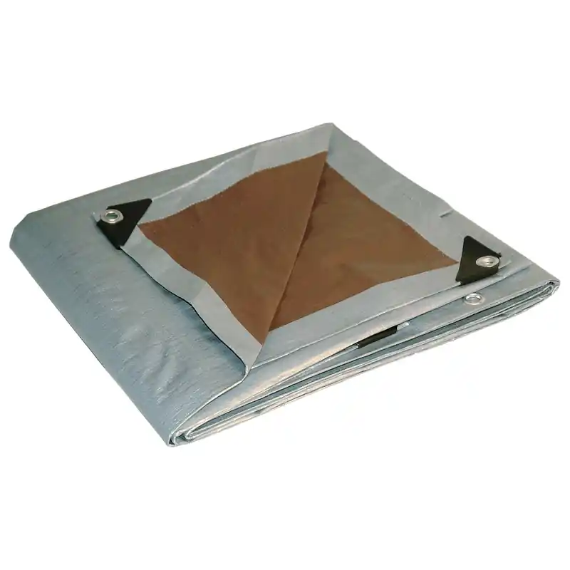 Dry Top 26‘ X 40‘ Heavy Duty Reversible Poly Tarp - Brown/silver