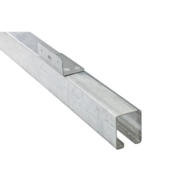 National Hardware 8 Ft. L Galvanized Silver Steel Face Mount Box Rail 1 Pk