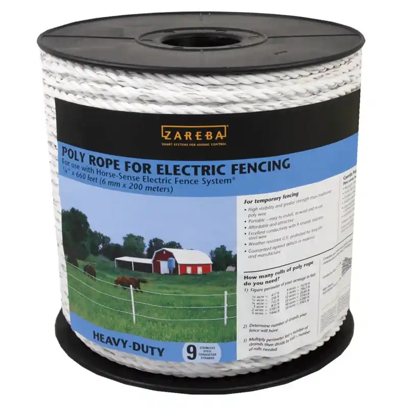 Heavy Duty Poly Rope 660 Ft. White 1/4-inch Model Rsr660