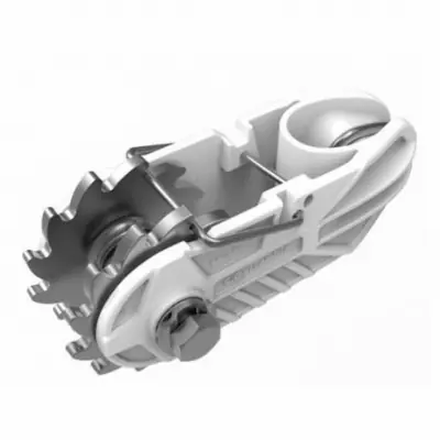 Gallagher Insulated End Strainer With Joint Clamp White