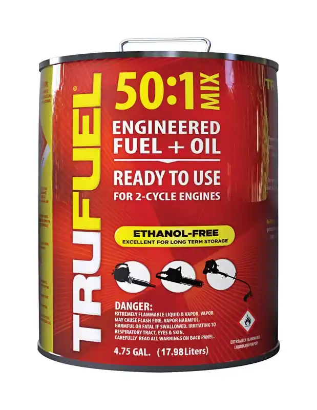 Premixed 50 1 Fuel/Oil, 2-Cycle Engines, 4.75 Gallons.